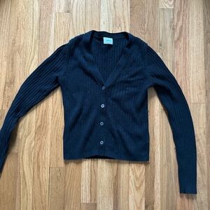 Aritzia Black Cardigan Sweater v neck